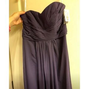 David’s Bridal Lapis Bridesmaid Dress